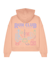 Run Club Printed Boxy Organic Cotton Hoodie