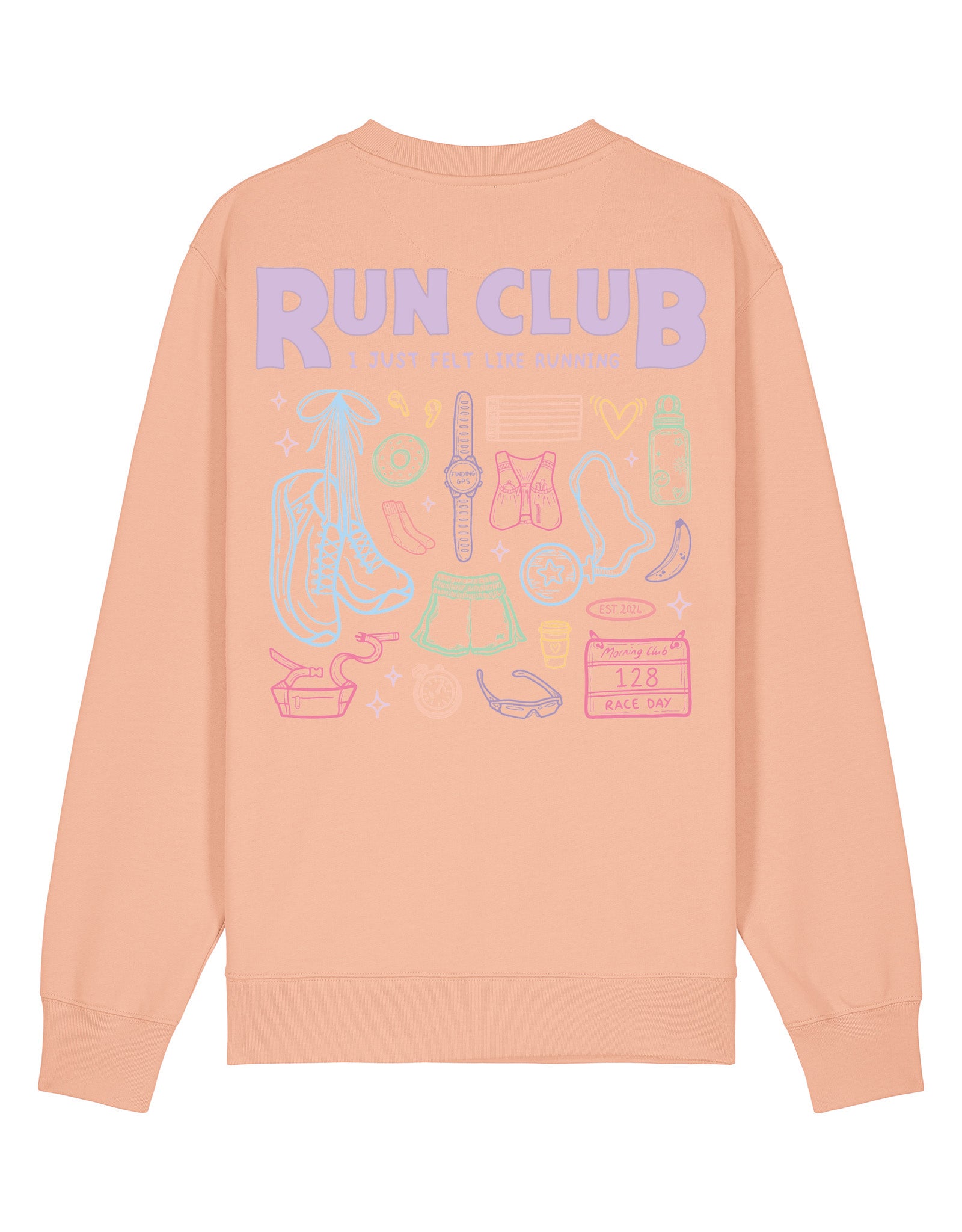Run Club Printed Organic Cotton Sweatshirt
