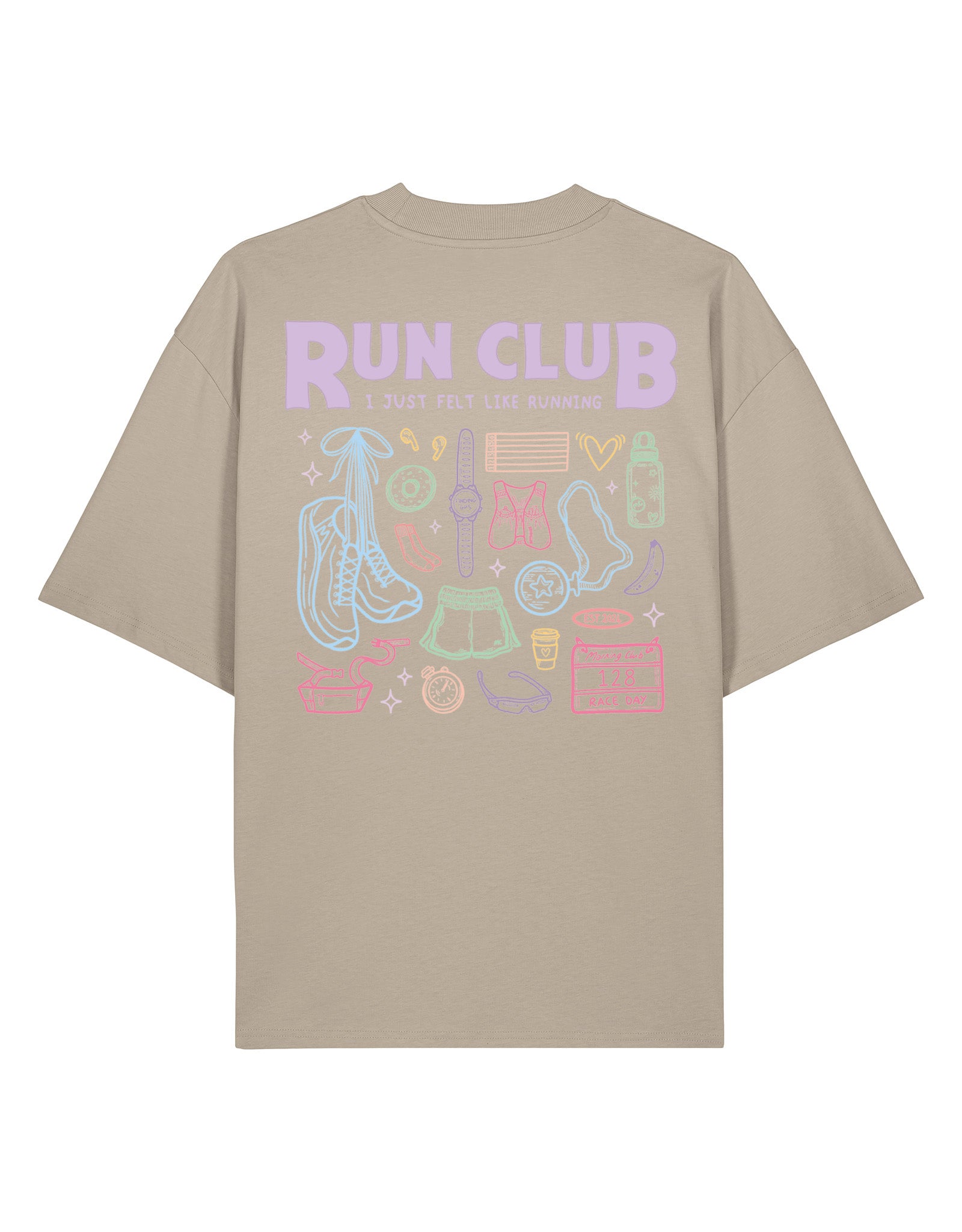 Run Club Printed Oversized Organic Cotton Tee