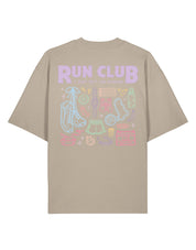 Run Club Printed Oversized Organic Cotton Tee