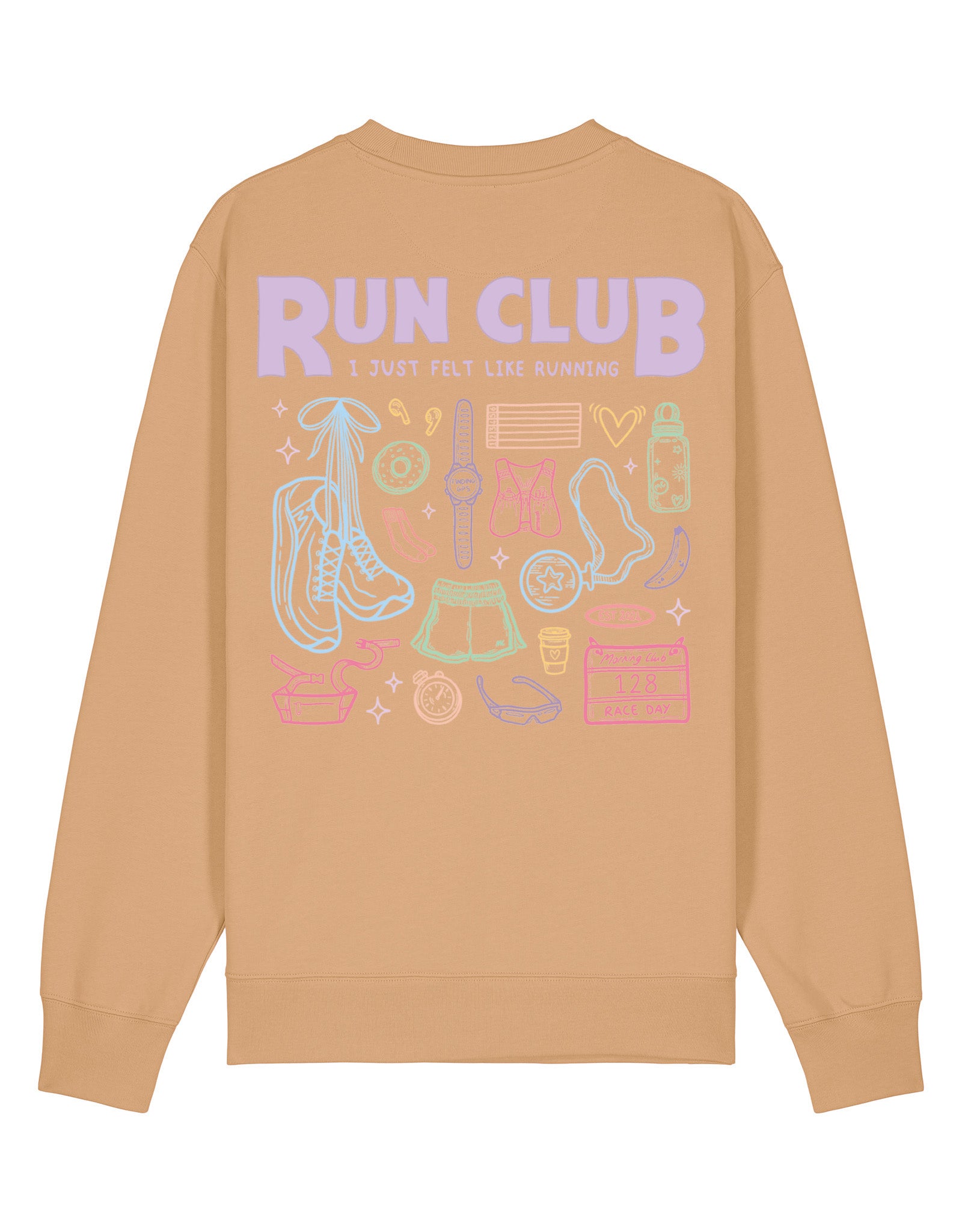Run Club Printed Organic Cotton Sweatshirt