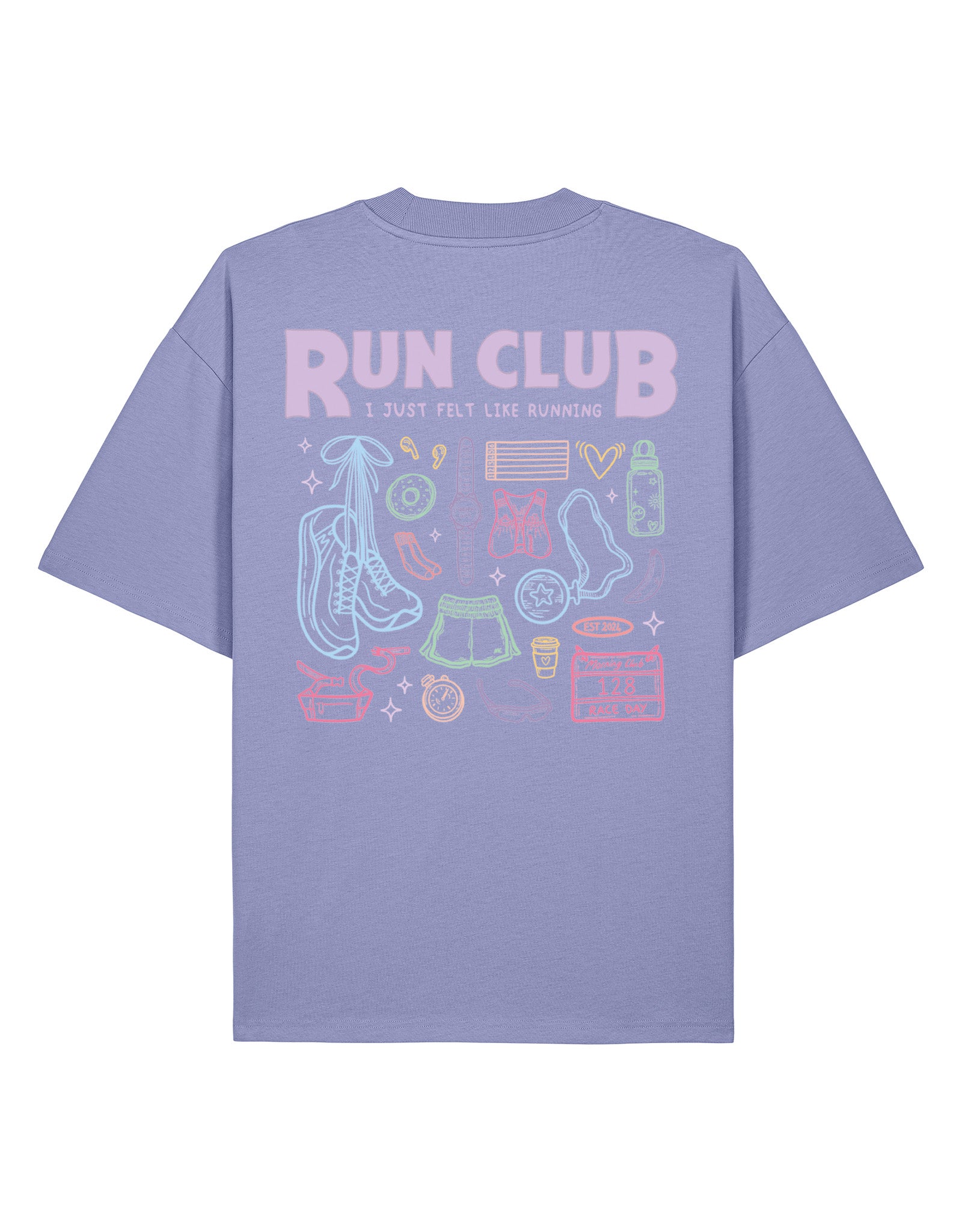 Run Club Printed Oversized Organic Cotton Tee