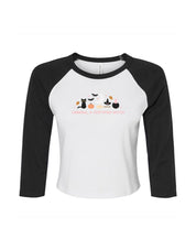 Sabrina Embroidered Micro Rib 3/4 Sleeve Tee