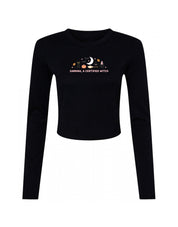 Sabrina Embroidered Micro Rib Long Sleeved Tee