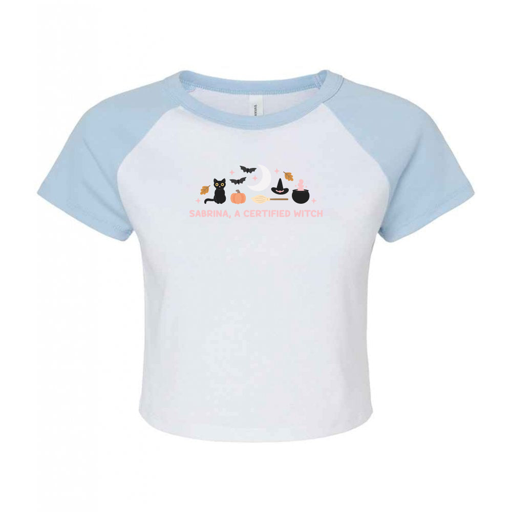 Sabrina Embroidered Micro Rib Baby Tee