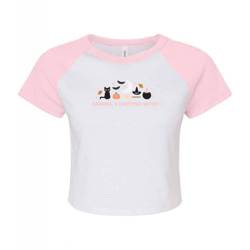Sabrina Embroidered Micro Rib Baby Tee