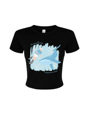 Save The Sea Printed Micro Rib Baby Tee