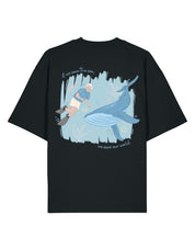 Save The Sea Printed Oversized Organic Cotton Tee