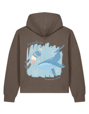 Save The Sea Printed Boxy Organic Cotton Hoodie