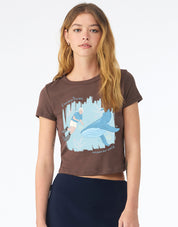 Save The Sea Printed Micro Rib Baby Tee