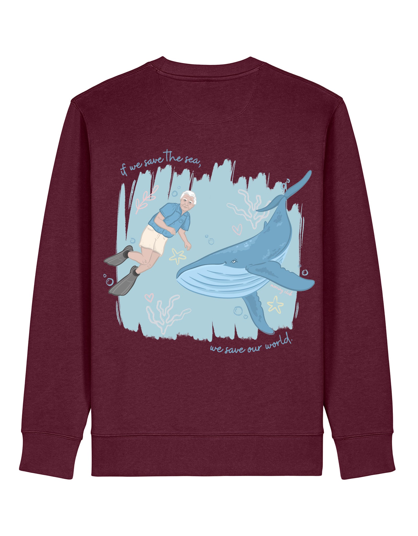 Save The Sea Printed Organic Cotton Sweatshirt