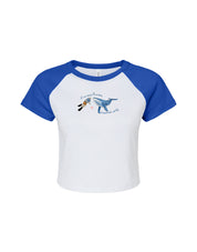 Save The Sea Embroidered Micro Rib Baby Tee