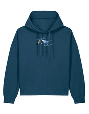 Save The Sea Embroidered Boxy Organic Cotton Hoodie