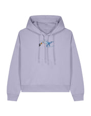 Save The Sea Embroidered Boxy Organic Cotton Hoodie