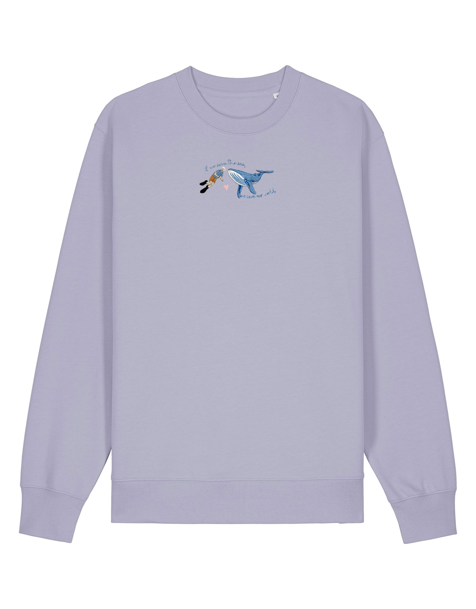 Save The Sea Embroidered Organic Cotton Sweatshirt