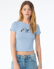 Save The Sea Embroidered Micro Rib Baby Tee