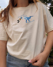 Save The Sea Embroidered Organic Cotton T-Shirt