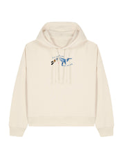 Save The Sea Embroidered Boxy Organic Cotton Hoodie