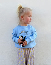 Save The Sea Embroidered Organic Cotton Childrens Sweatshirt