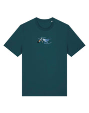 Save The Sea Embroidered Organic Cotton T-Shirt