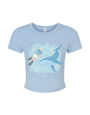 Save The Sea Printed Micro Rib Baby Tee