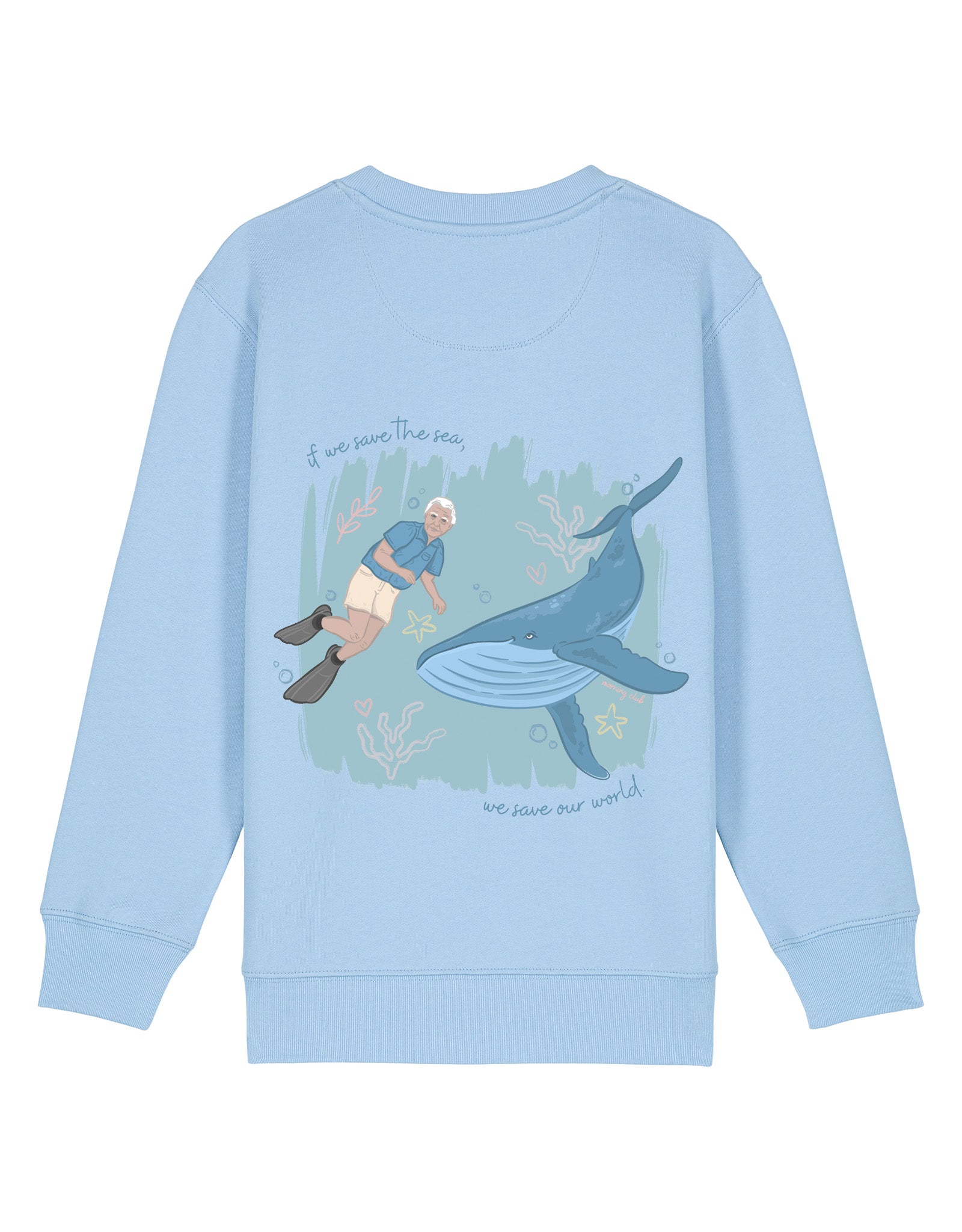 Save The Sea Printed Organic Cotton Childrens Sweatshirt