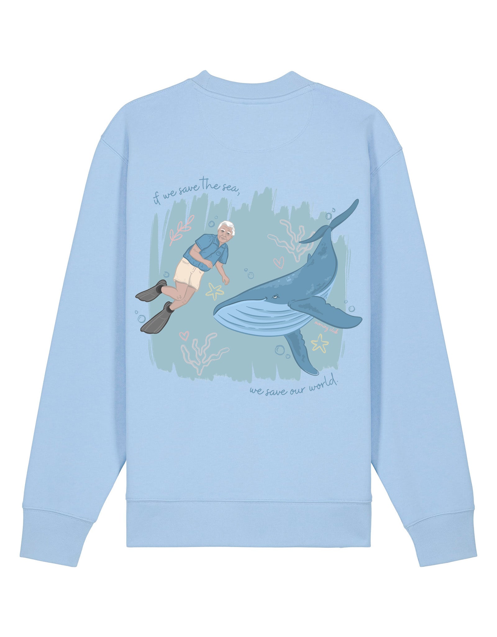 Save The Sea Printed Organic Cotton Sweatshirt