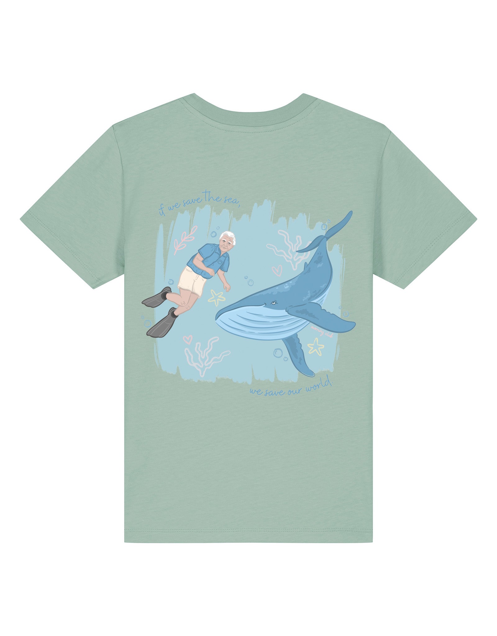 Save The Sea Printed Organic Cotton Childrens T-Shirt