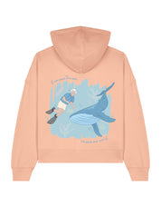 Save The Sea Printed Boxy Organic Cotton Hoodie