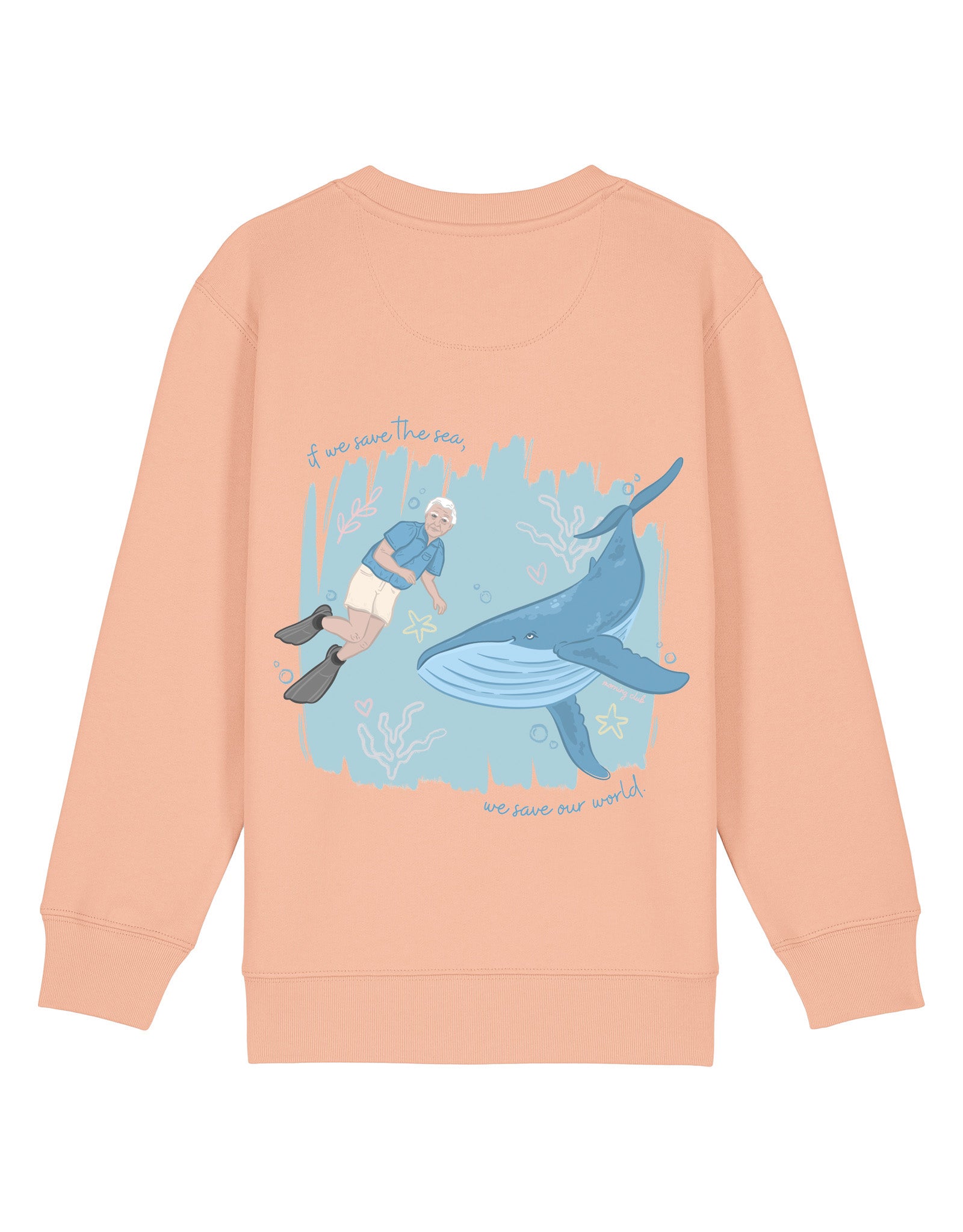 Save The Sea Printed Organic Cotton Childrens Sweatshirt