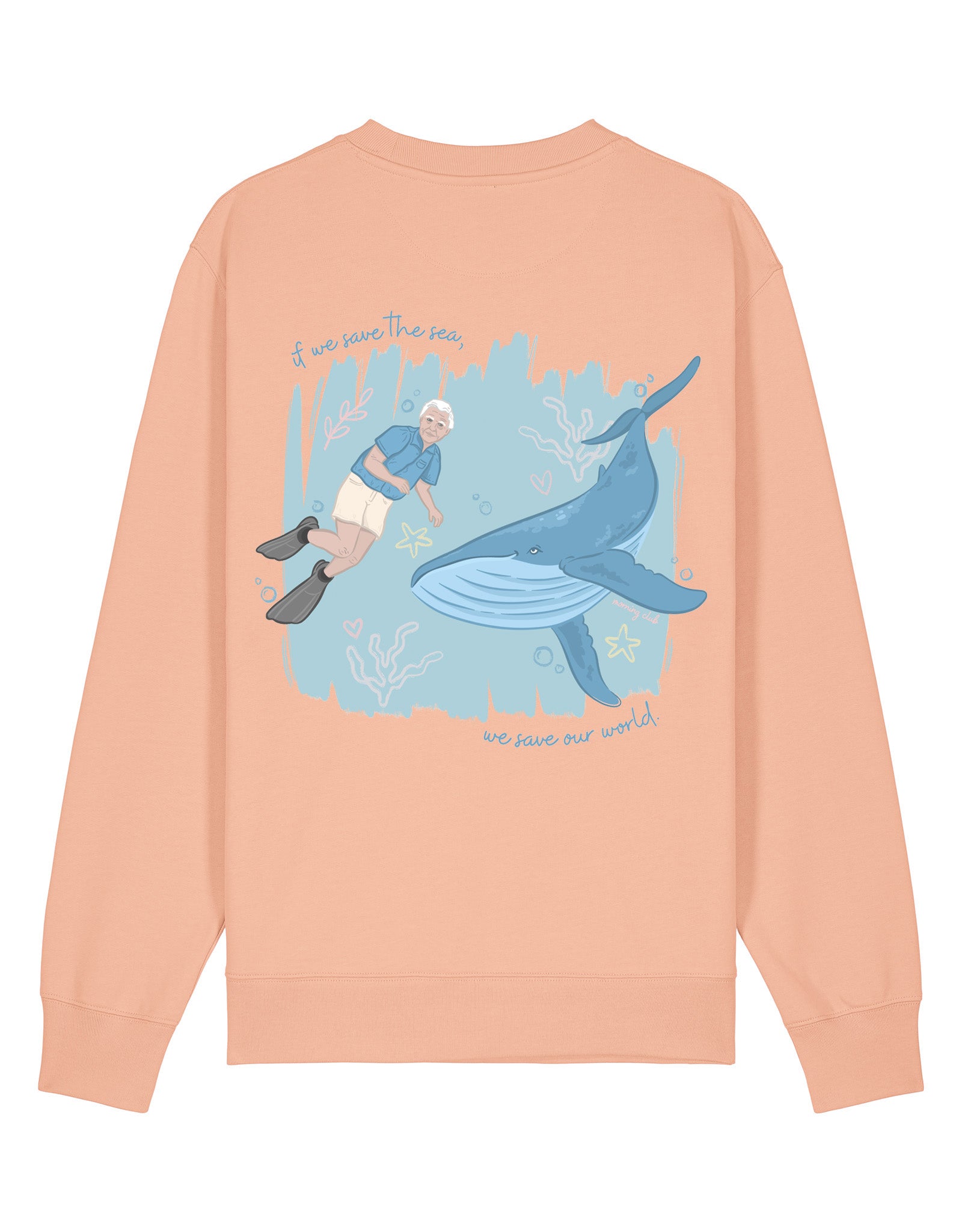 Save The Sea Printed Organic Cotton Sweatshirt