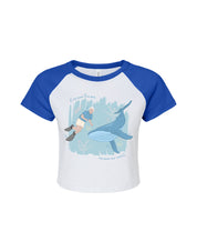 Save The Sea Printed Micro Rib Baby Tee