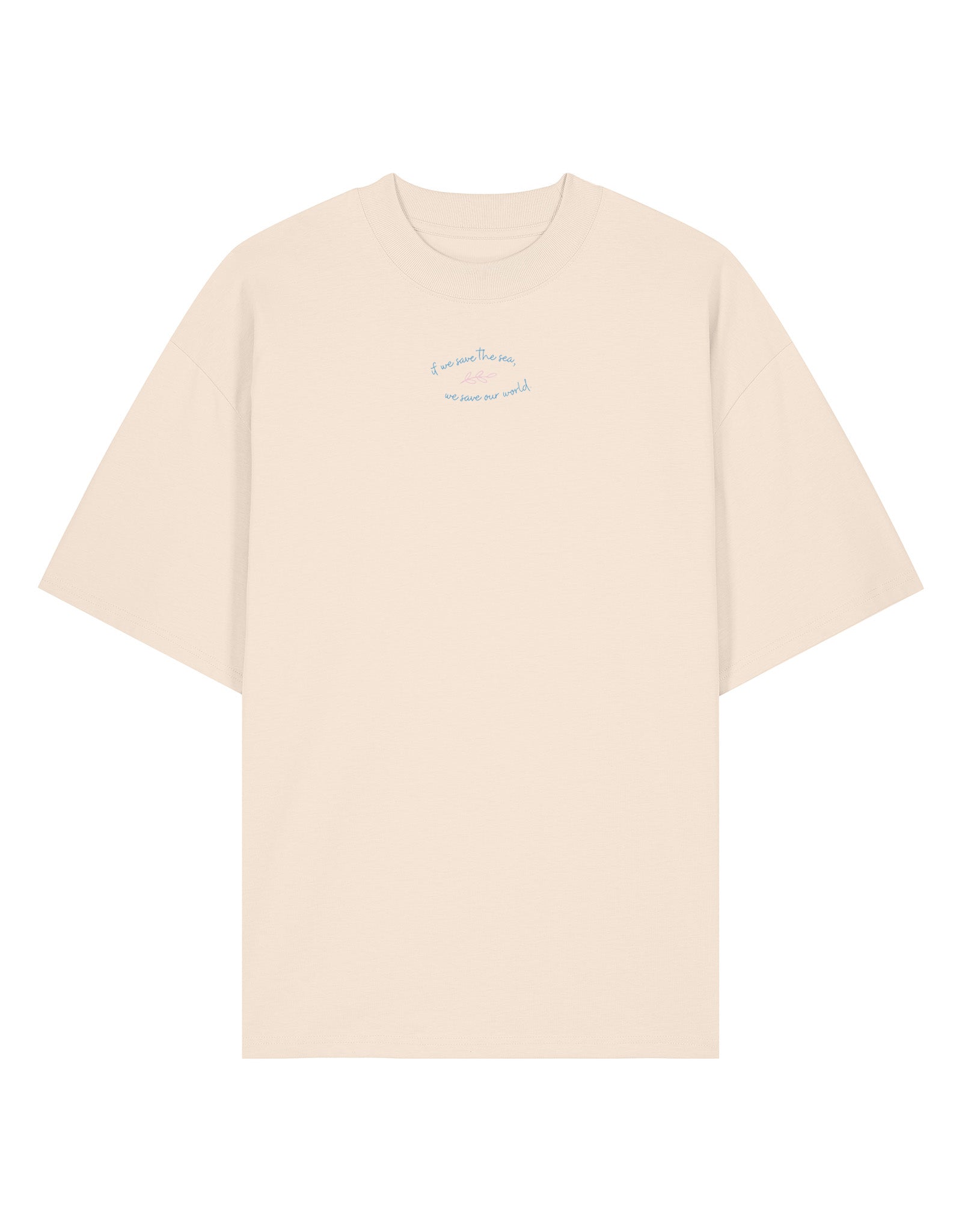 Save The Sea Printed Oversized Organic Cotton Tee