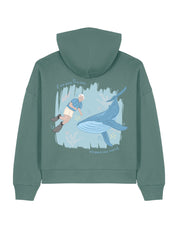 Save The Sea Printed Boxy Organic Cotton Hoodie