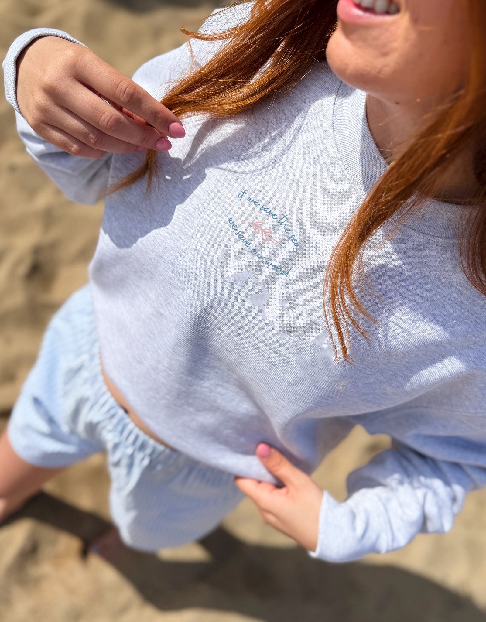Save The Sea Printed Organic Cotton Sweatshirt