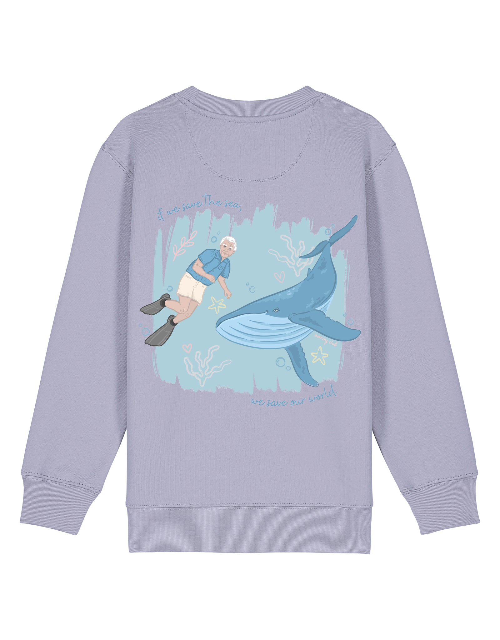 Save The Sea Printed Organic Cotton Childrens Sweatshirt