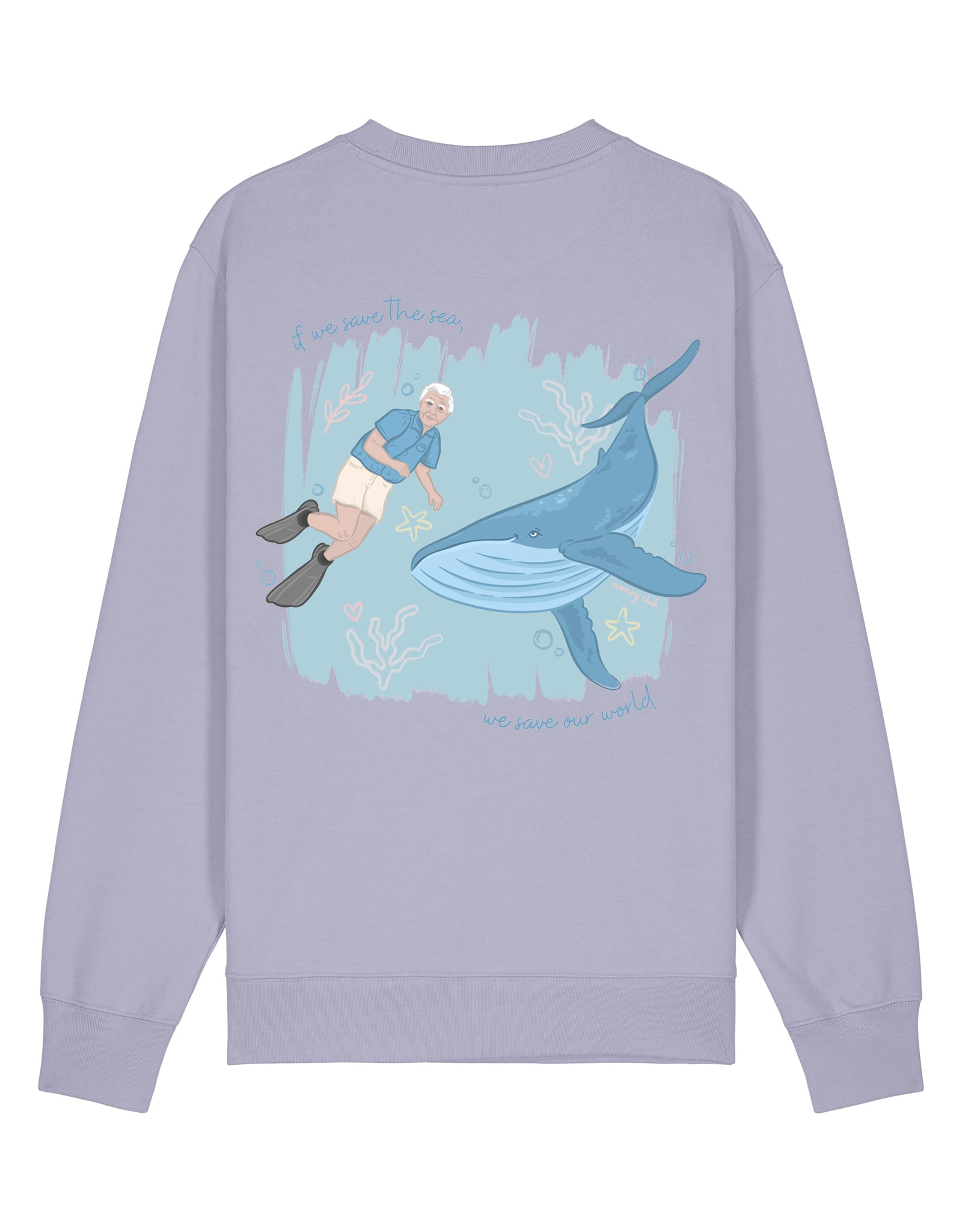 Save The Sea Printed Organic Cotton Sweatshirt