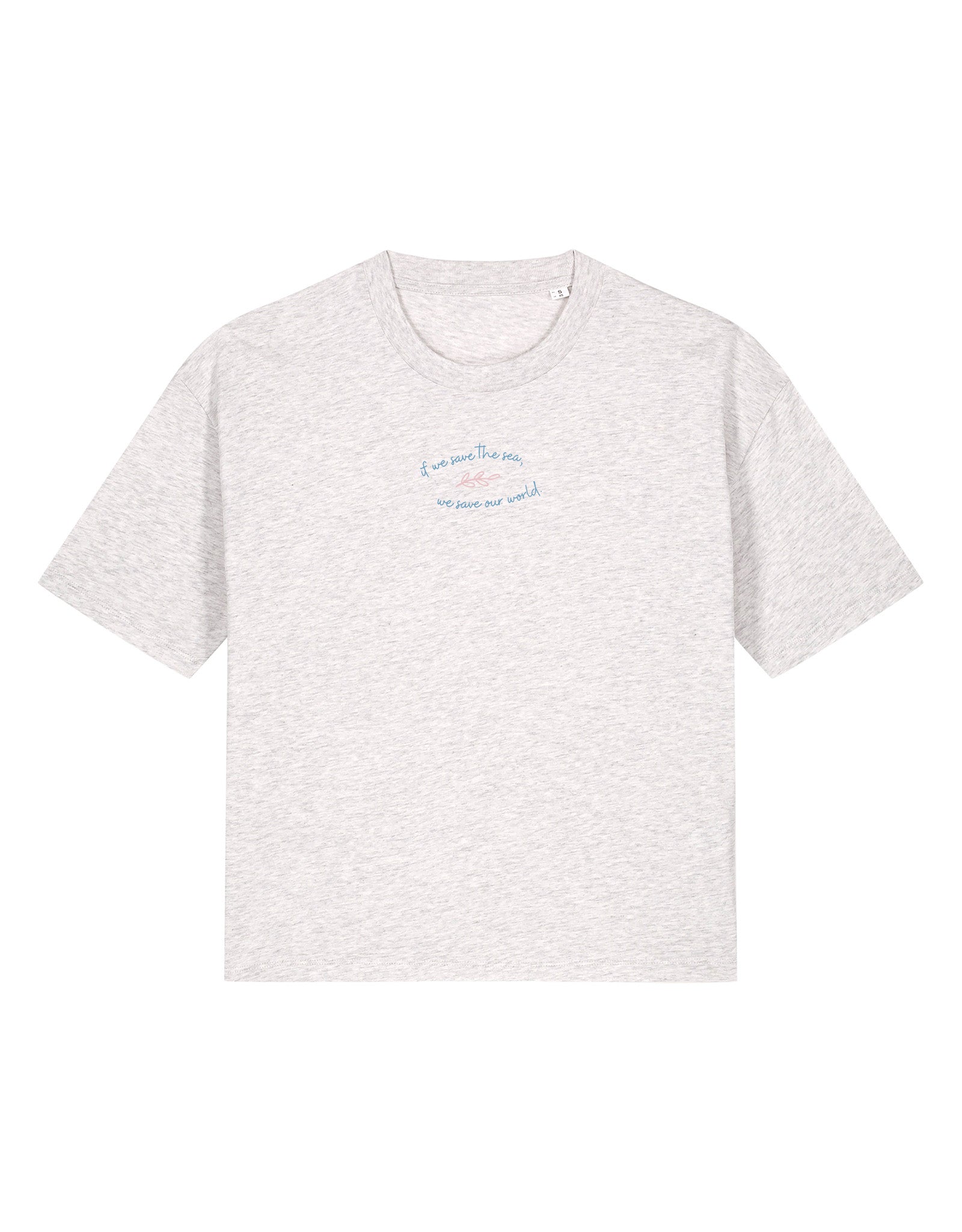 Save The Sea Printed Boxy Organic Cotton Tee