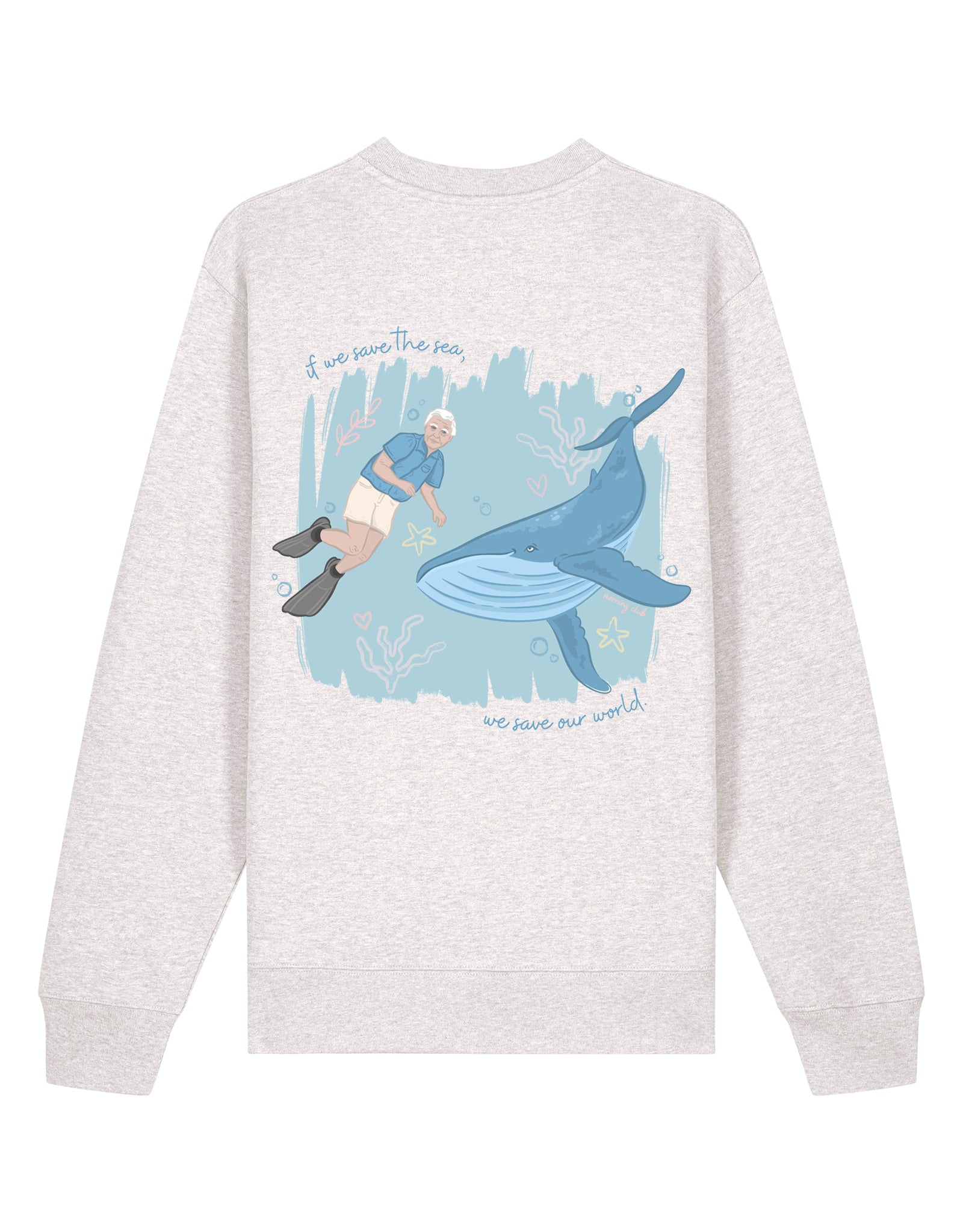 Save The Sea Printed Organic Cotton Sweatshirt