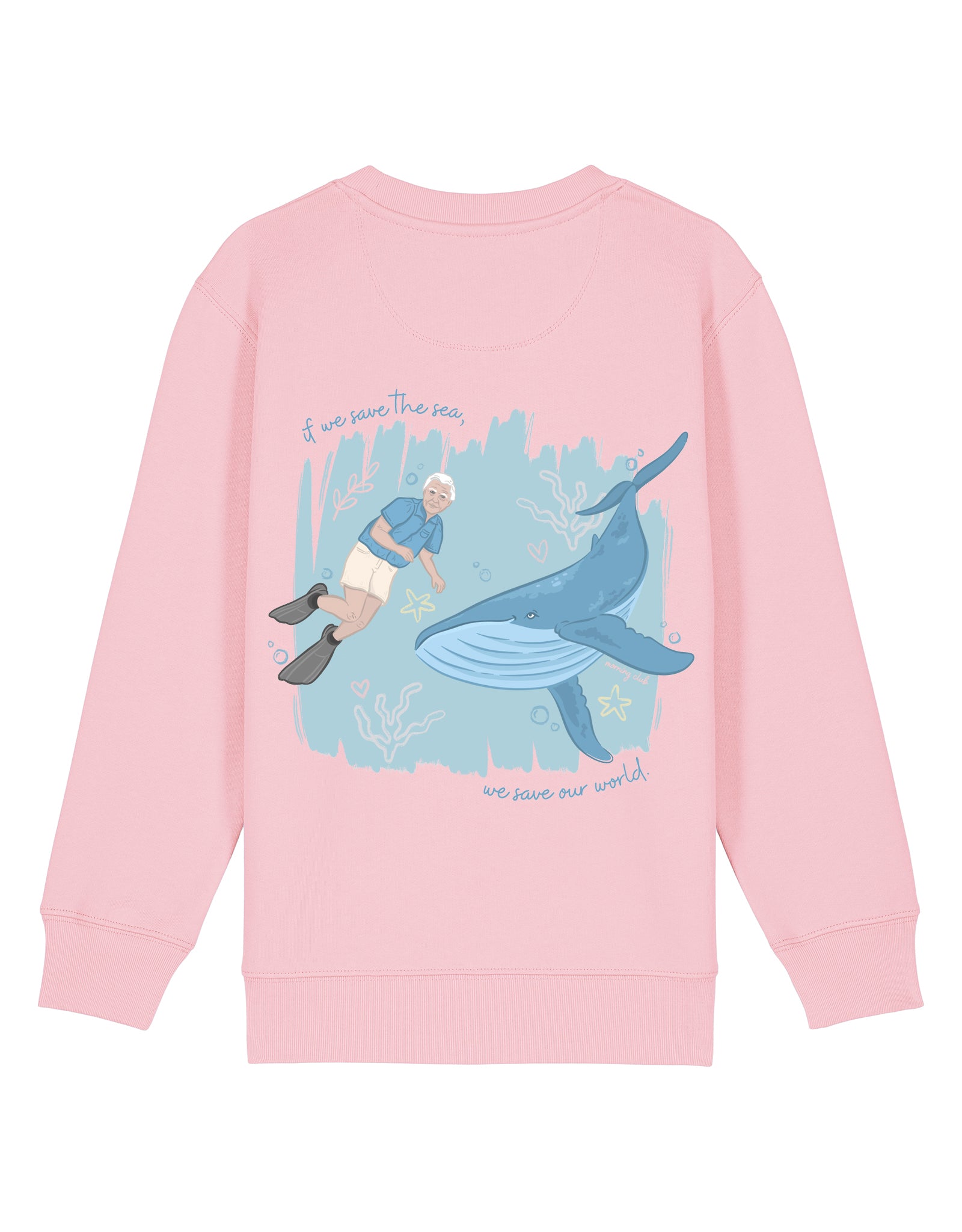 Save The Sea Printed Organic Cotton Childrens Sweatshirt