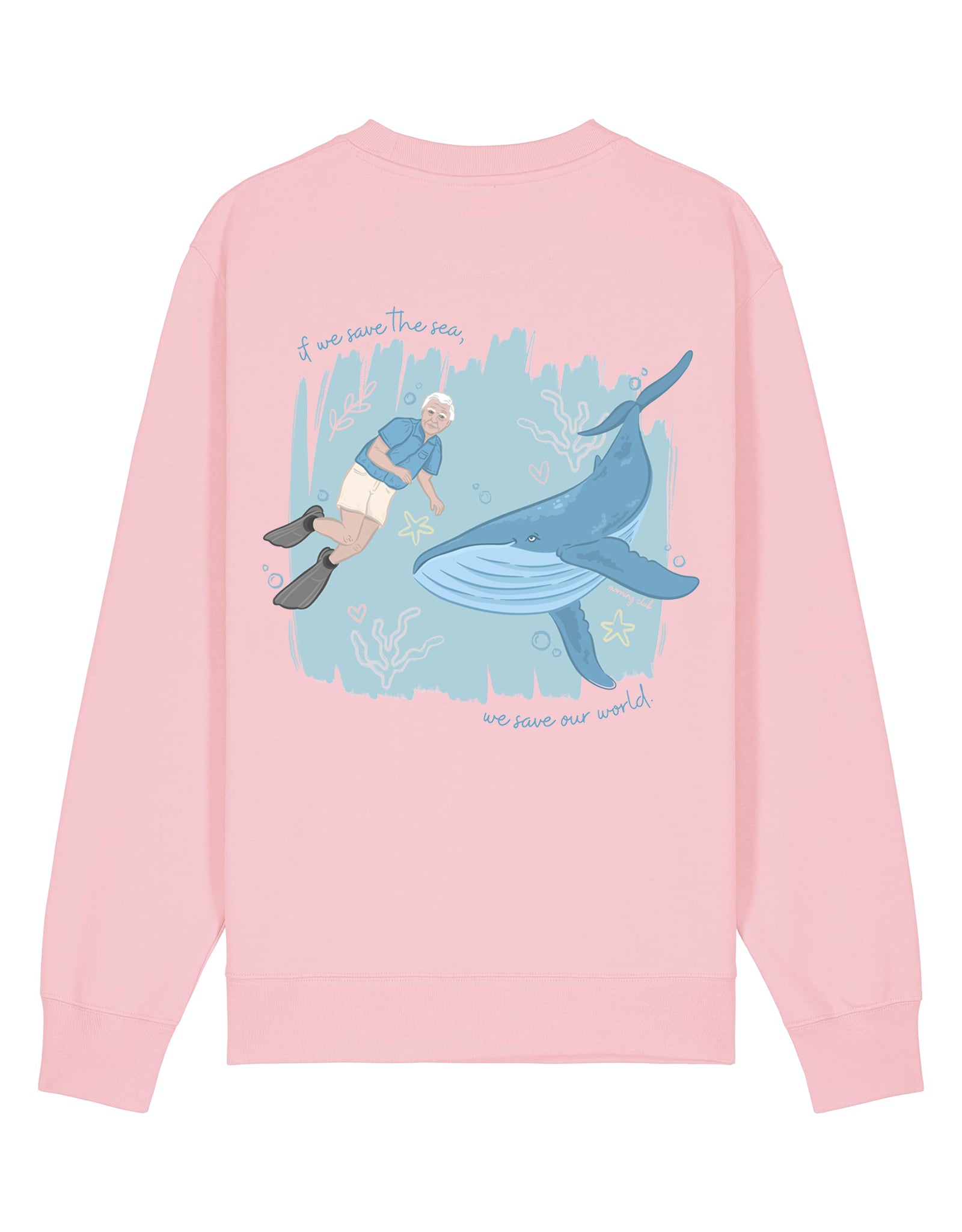 Save The Sea Printed Organic Cotton Sweatshirt