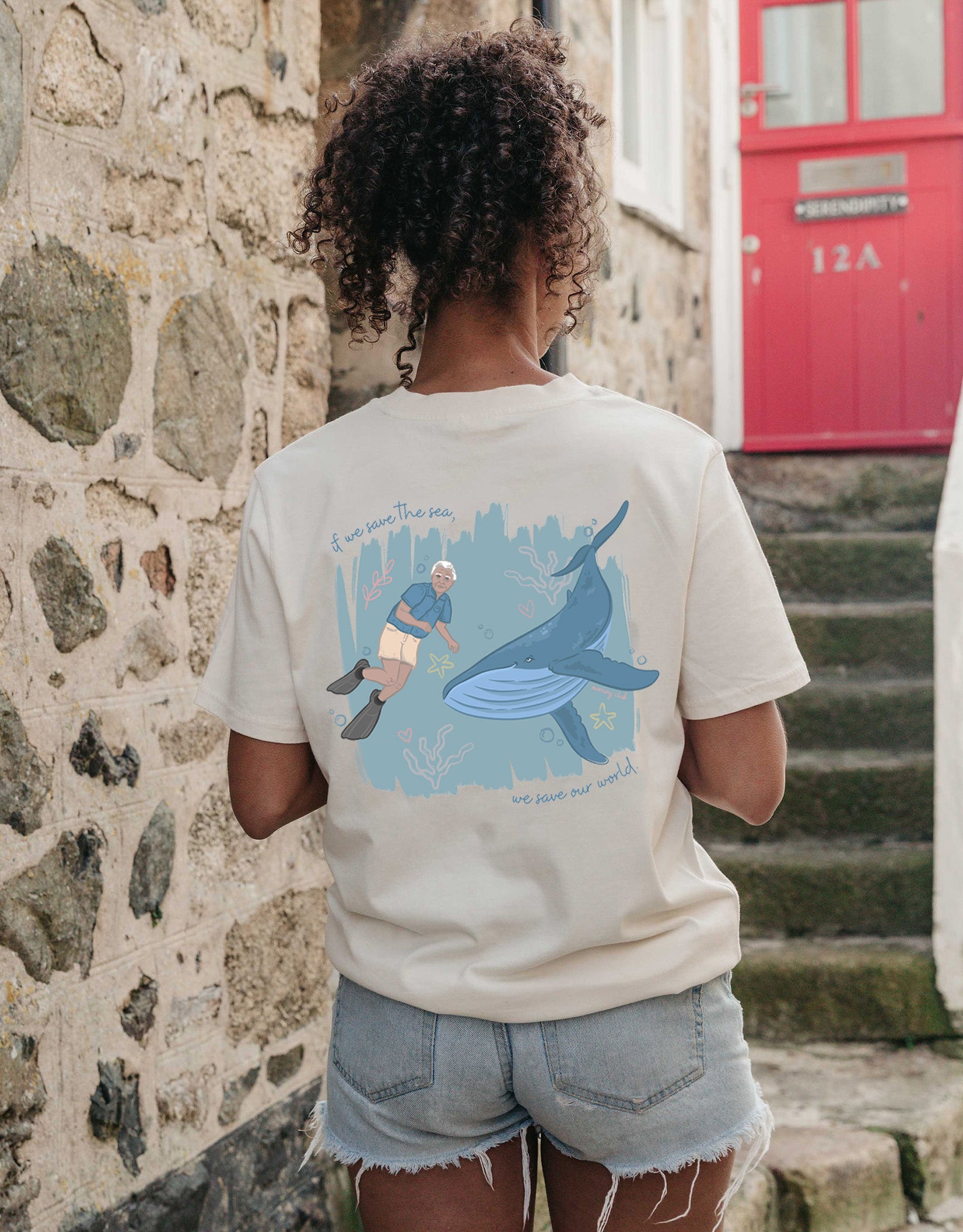 Save The Sea Printed Organic Cotton T-Shirt