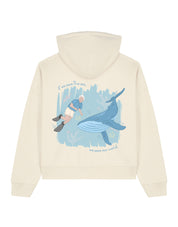 Save The Sea Printed Boxy Organic Cotton Hoodie