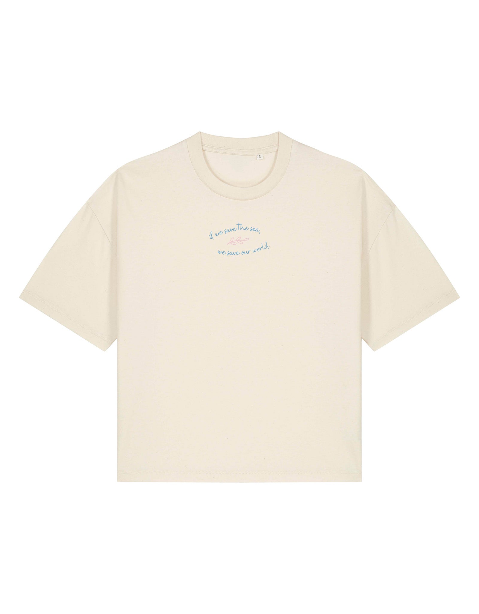 Save The Sea Printed Boxy Organic Cotton Tee