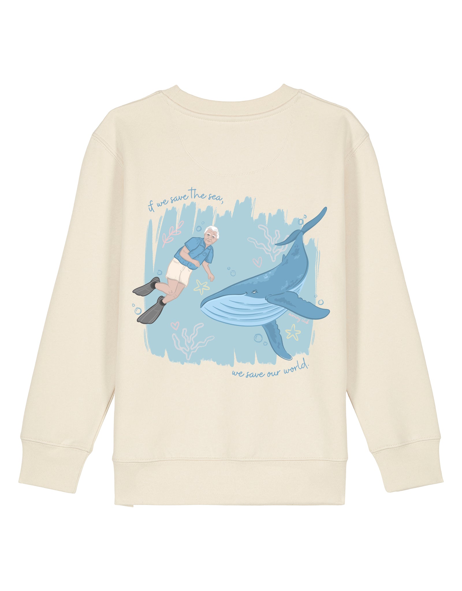 Save The Sea Printed Organic Cotton Childrens Sweatshirt