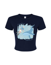 Save The Sea Printed Micro Rib Baby Tee