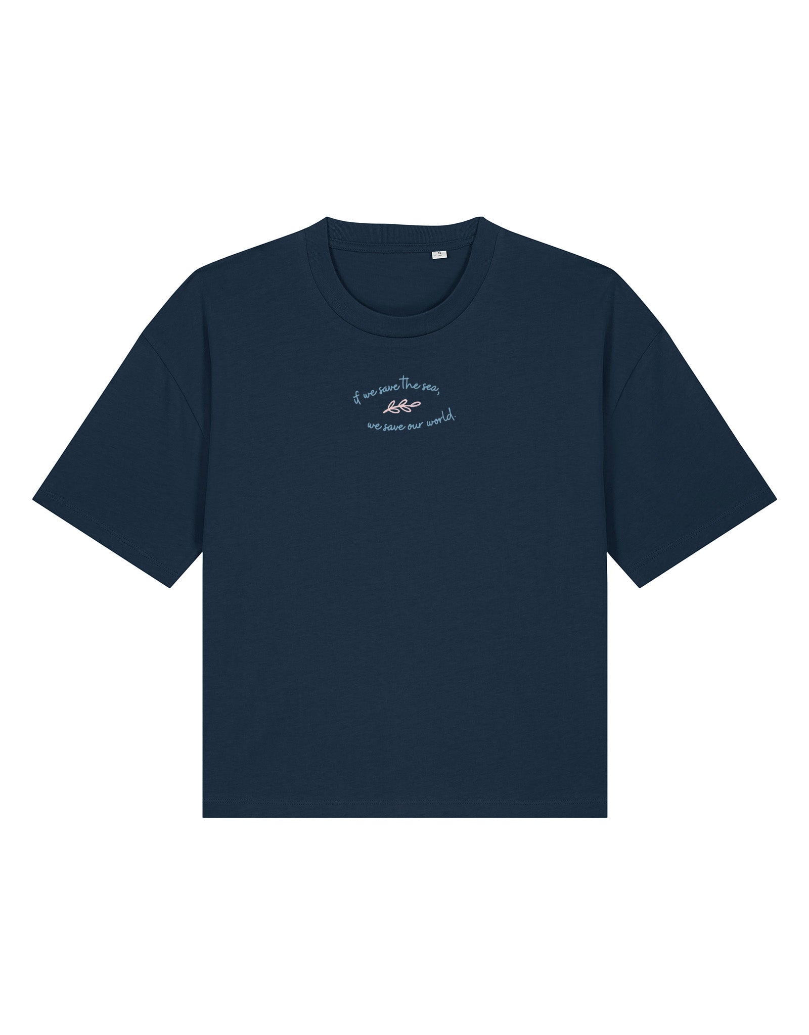 Save The Sea Printed Boxy Organic Cotton Tee