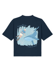 Save The Sea Printed Boxy Organic Cotton Tee