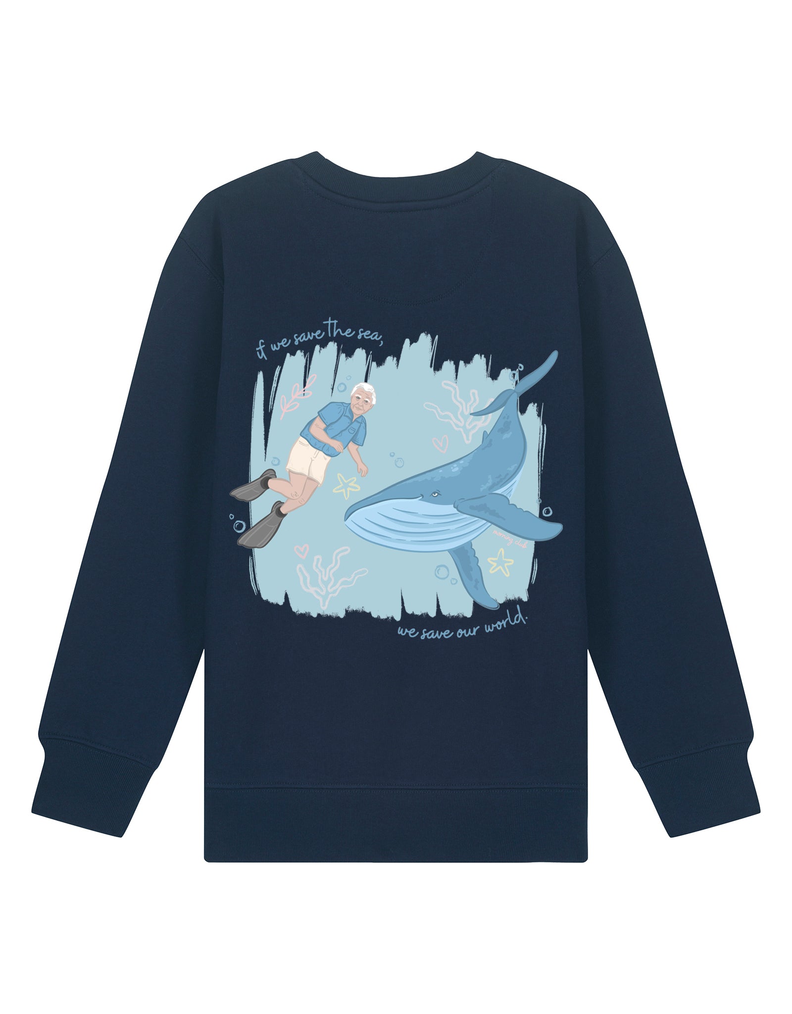 Save The Sea Printed Organic Cotton Childrens Sweatshirt