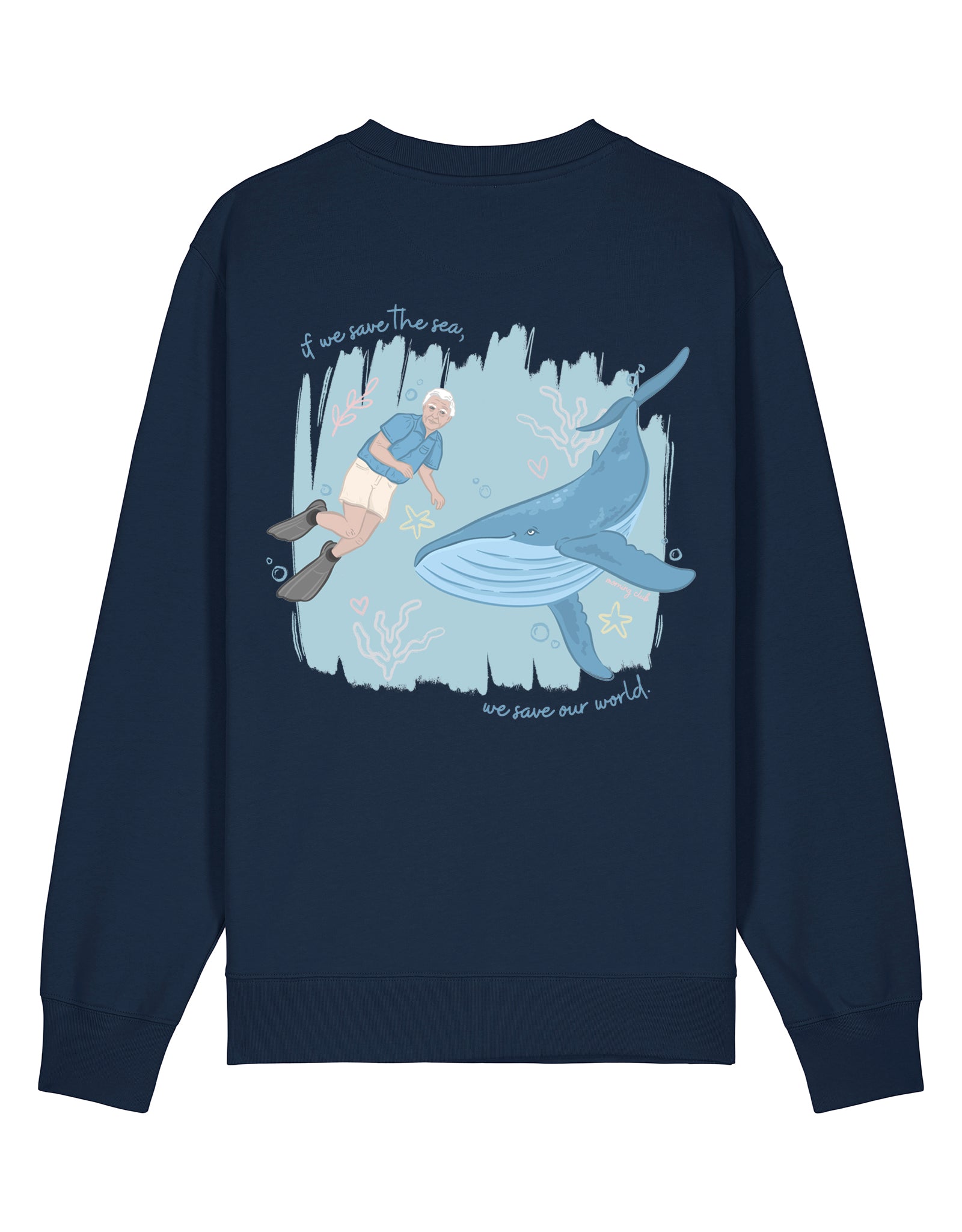 Save The Sea Printed Organic Cotton Sweatshirt